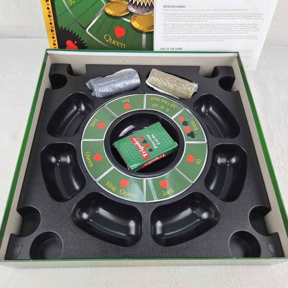 Tripoley Special Edition Rotating Turntable Card Game Cadaco 2000 Complete - Picture 3 of 15